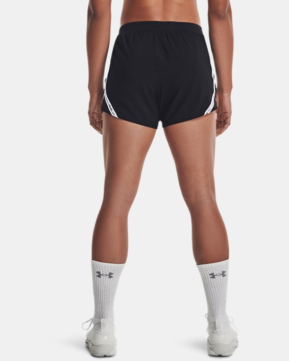 Women's UA Fly-By 2.0 Brand Shorts, Black, pdpMainDesktop image number 1